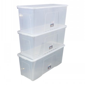 Wham Crystal Plastic Storage Box & Lid Size 20 133 Litre